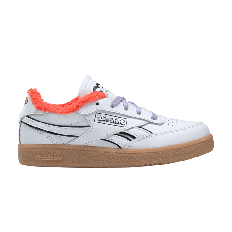 Tom & Jerry x Reebok Club C Revenge Little Kid 'Droopy' — White/Gum/Black
