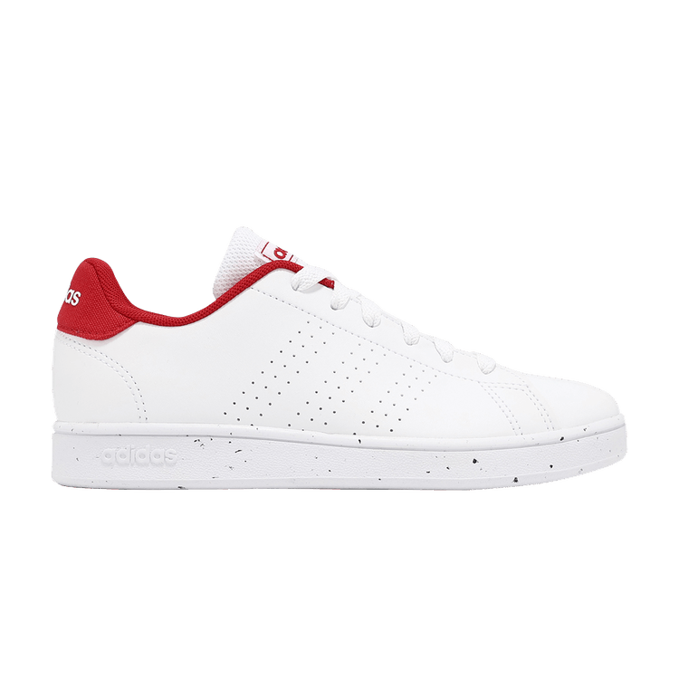 Adidas Advantage Court K 'White Scarlet' — Cloud White/Cloud White/Better Scarlet