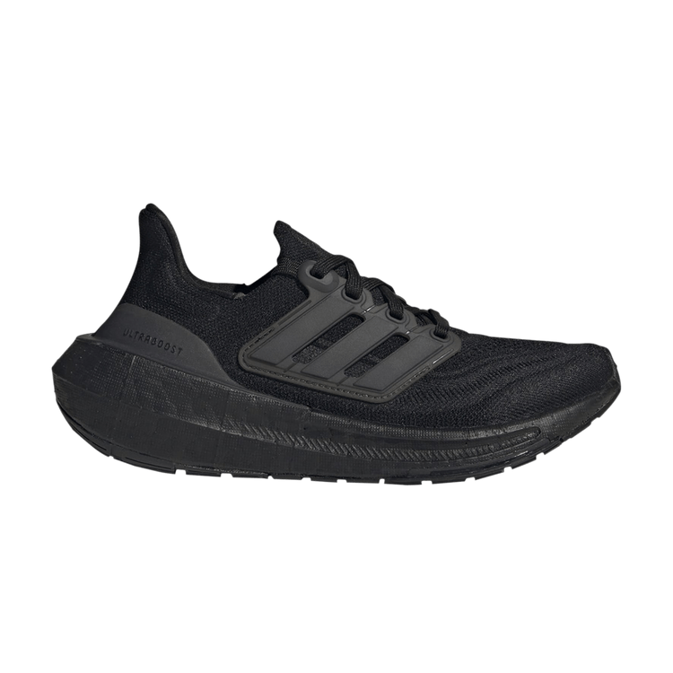 Adidas UltraBoost Light J 'Triple Black' — Carbon/Matte Silver/Beam Pink