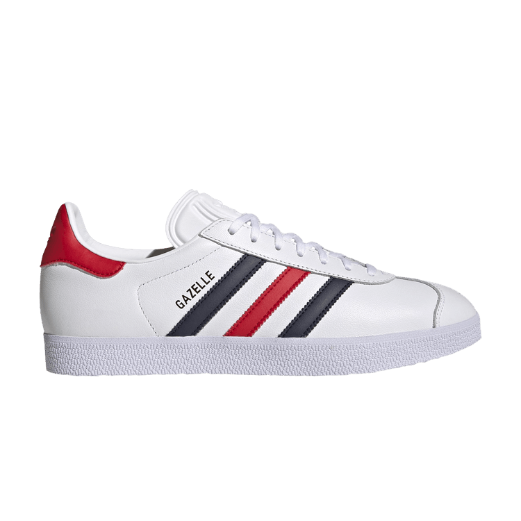 Adidas Gazelle 'White Legend Ink Red' — White/Legend Ink/Collegiate Red