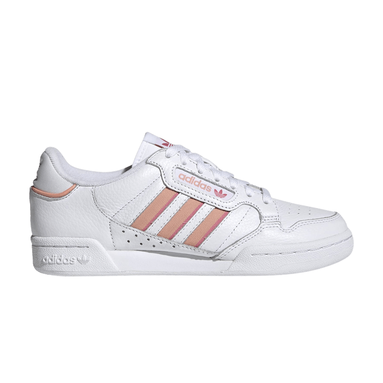 Adidas Wmns Continental 80 Stripes 'White Rose Tone' — Cloud White/Rose Tone/Ambient Blush