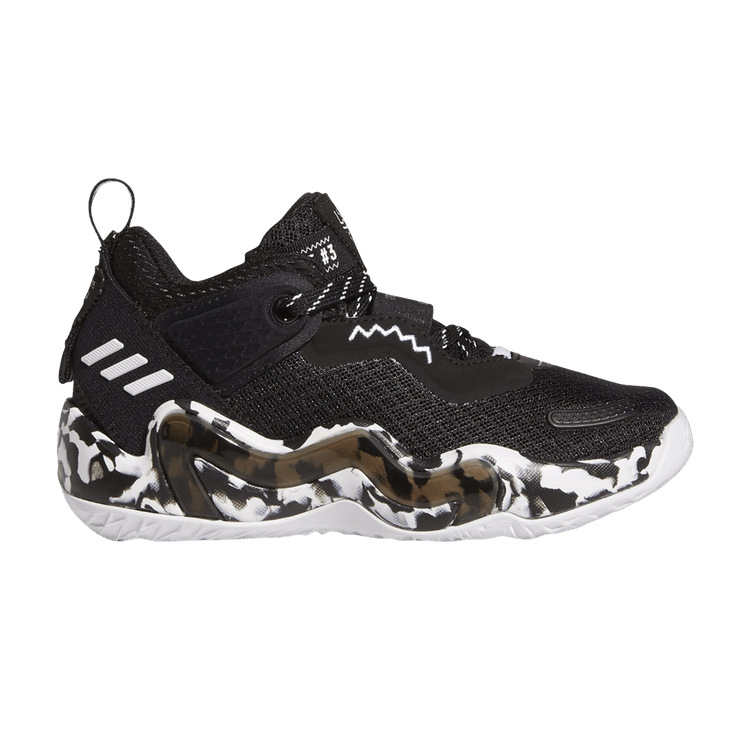 Adidas D.O.N. Issue #3 Little Kid 'Paint Smudge - Black' — Core Black/Cloud White/Core Black