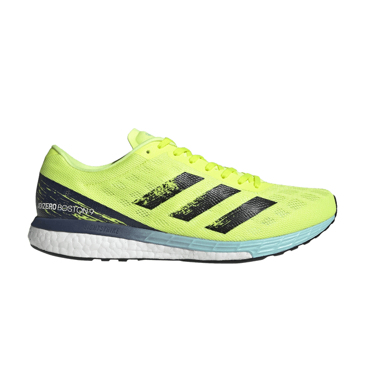 adidas Adizero Boston 9 'Solar Yellow' — Solar Yellow/Core Black/Clear Aqua