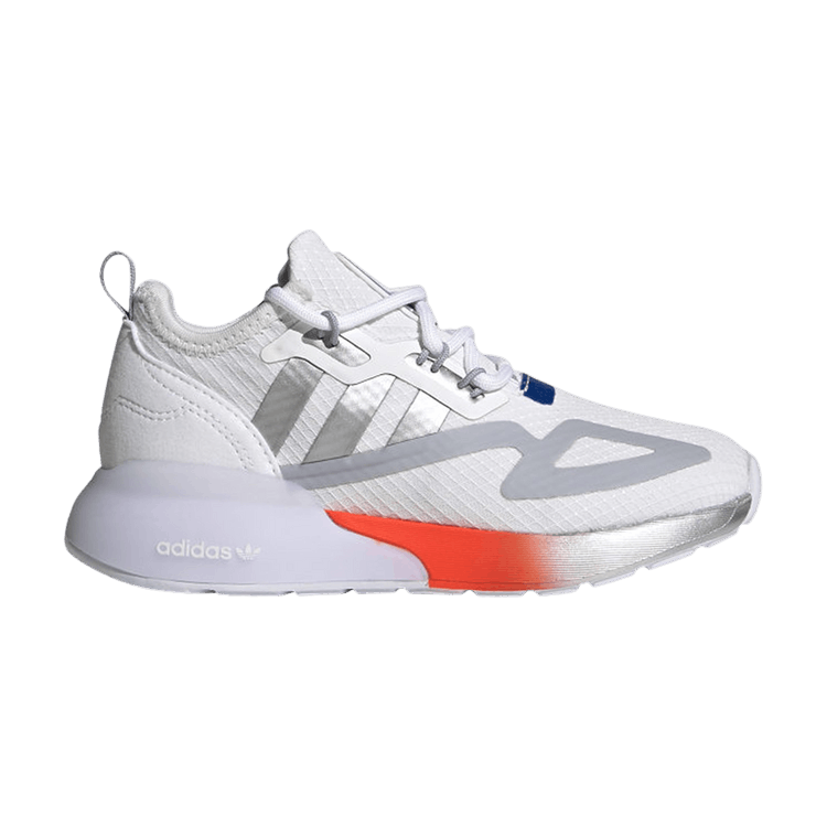 NASA x adidas ZX 2K Little Kid 'Cloud Silver Metallic' — Cloud White/Silver Metallic/Glow Blue