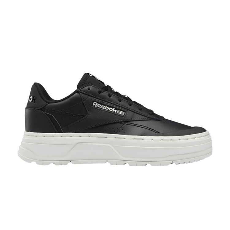 Reebok Wmns Club C Double Geo 'Black Chalk' — Core Black/Core Black/Chalk
