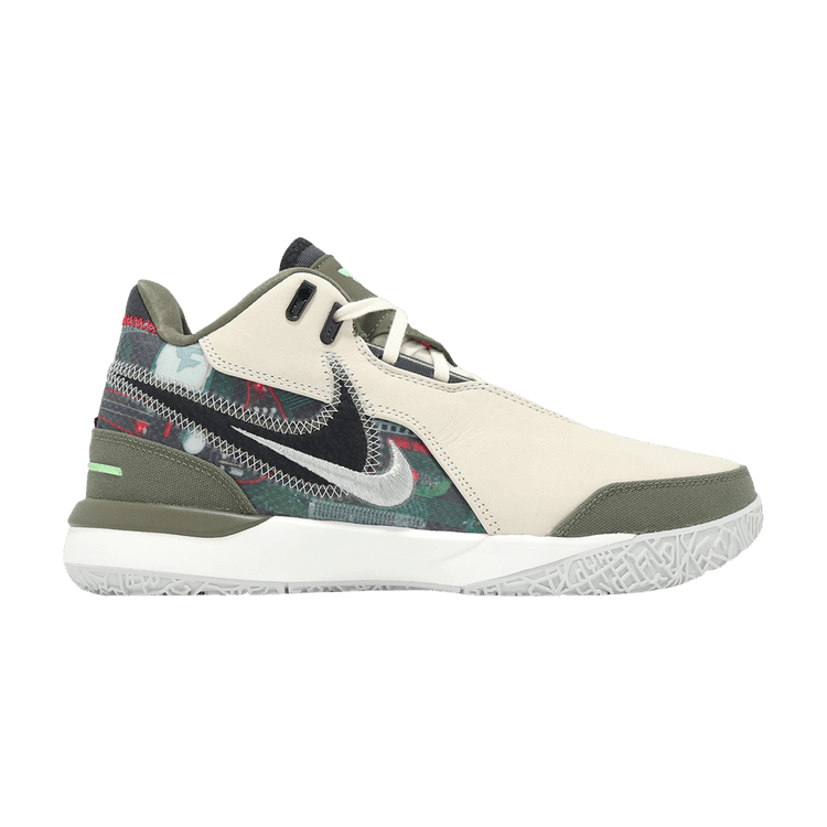 FaZe Clan x Nike Zoom LeBron NXXT Gen AMPD EP 'Gaming Set-Up' — Light Cream/Medium Olive/Metallic Silver/Black