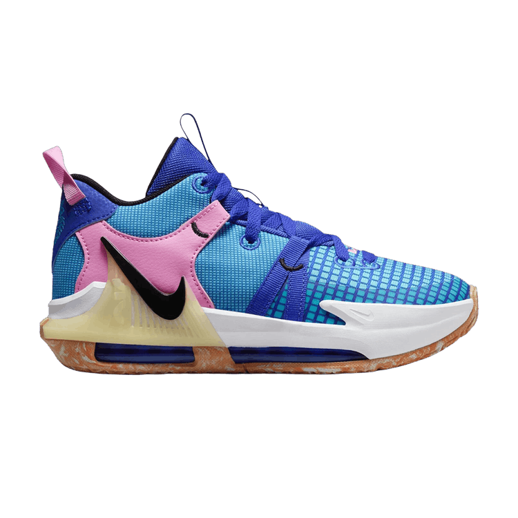 Nike LeBron Witness 7 GS 'Hyper Royal Blue Lightning White Black' — Multicolor