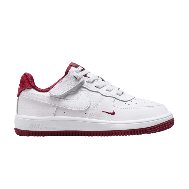 Nike Force 1 Low LV8 EasyOn PS 'White Team Red' — White/Team Red/White