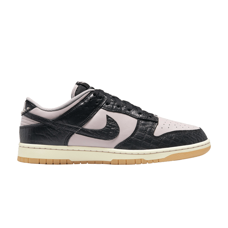 Nike Dunk Low 'Black Platinum Violet Croc' — Platinum Violet/Pink Foam/Coconut Milk/Black