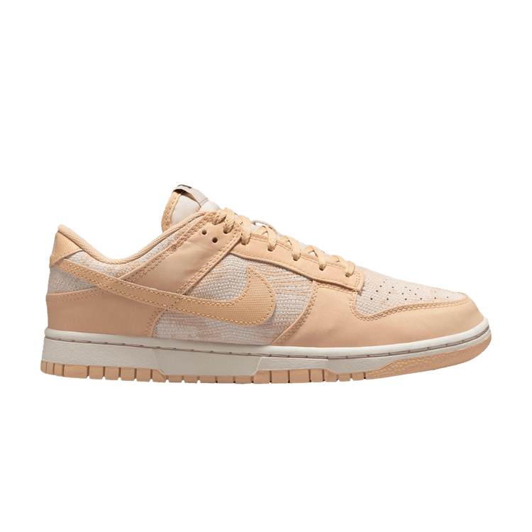 Nike Wmns Dunk Low 'Light Orewood Snakeskin' — Light Orewood Brown/University Red/Black/Sesame