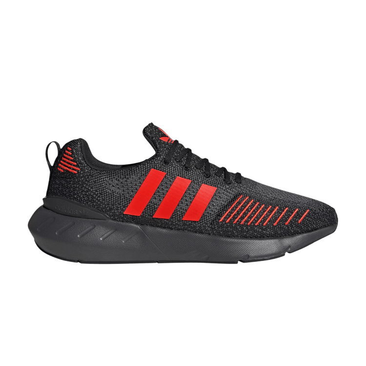 Adidas Swift Run 22 'Black Solar Red' — Core Black/Solar Red/Grey Five