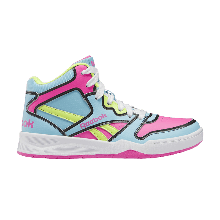 Reebok BB4500 Court Little Kid 'Digital Blue Atomic Pink' — Digital Blue/Atomic Pink/Acid Yellow