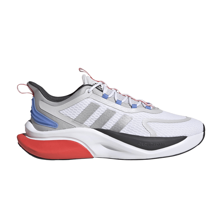 adidas Alphabounce Plus 'White Silver Blue Fusion' — Cloud White/Silver Metallic/Blue Fusion