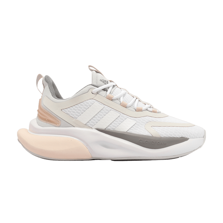 adidas Wmns Alphabounce+ 'White Peach' — Cloud White/Zero Metallic/Grey Three