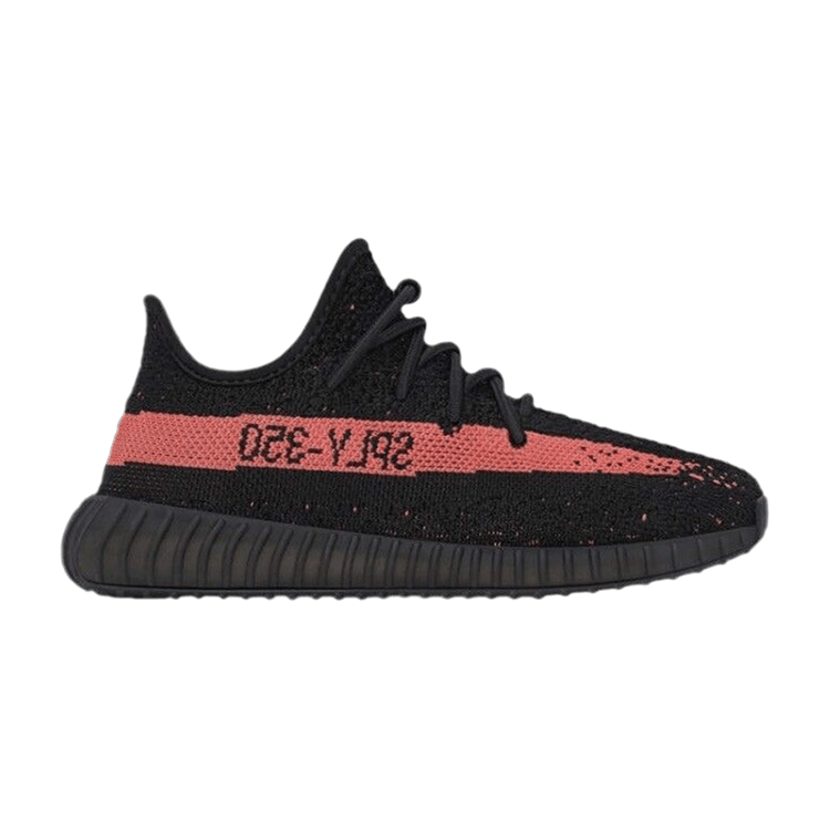 adidas Yeezy Boost 350 V2 Kids 'Red' — Core Black/Red/Core Black
