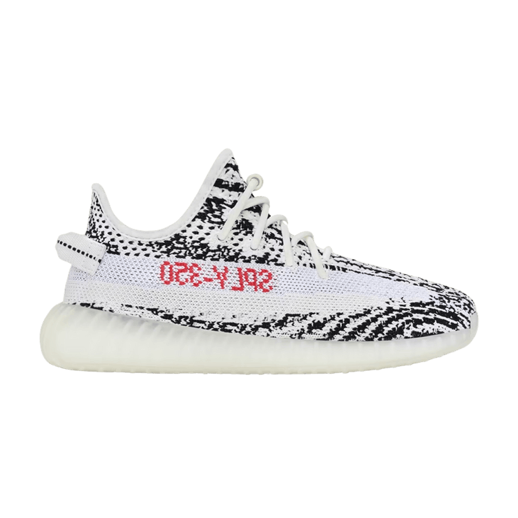 adidas Yeezy Boost 350 V2 Kids 'Zebra' 2024 — White/Core Black/Red