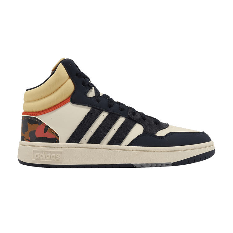 Adidas Hoops 3.0 Mid 'Black Ivory Camo' — Halo Ivory/Legend Ink/Chalk White