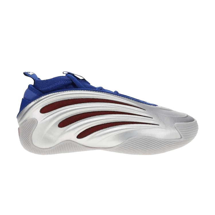 adidas Harden Vol. 9 'Kansas Jayhawks' PE — Silver Metallic/Team Power Red/Collegiate Royal