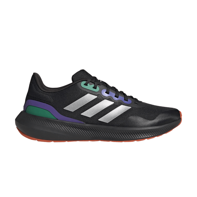 Adidas Runfalcon 3.0 TR 'Black Purple Green' — Core Black/Silver Metallic/Purple Rush