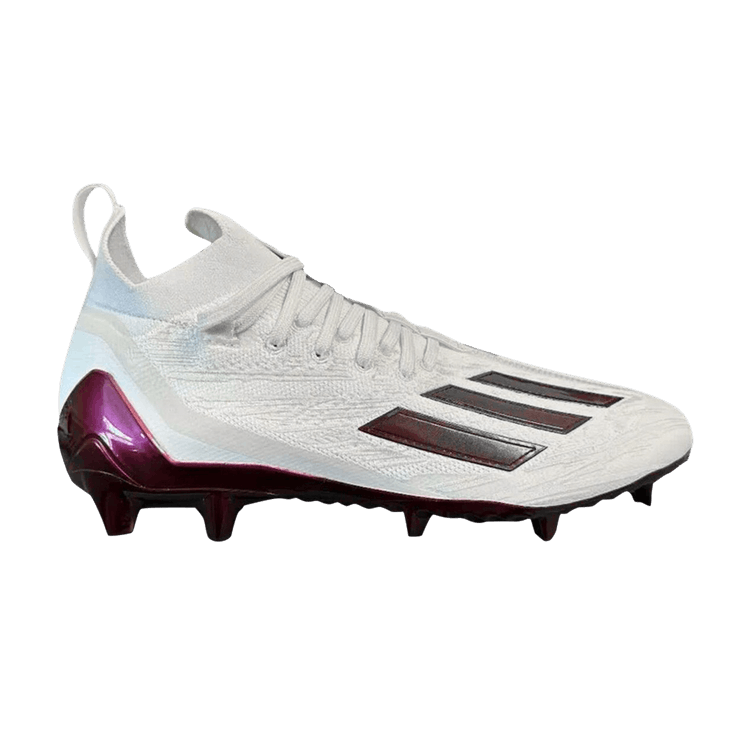 adidas Adizero Primeknit Cleats 'White Maroon' — White Maroon