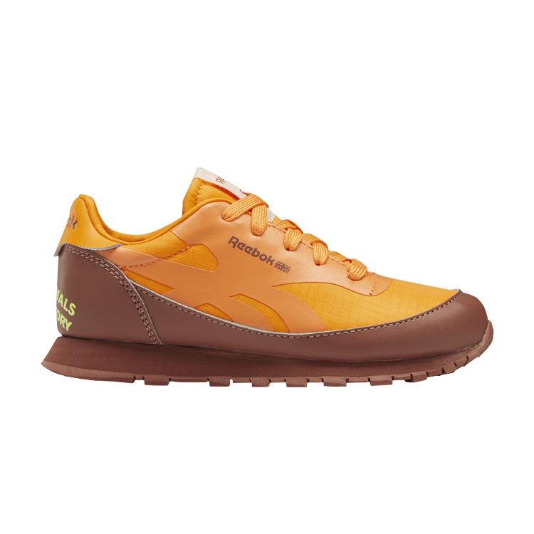 The Animals Observatory x Reebok Classic Leather Little Kid 'Boulder Brown Bright Orange' — Boulder Brown/Bright Orange/Solar Acid Yellow