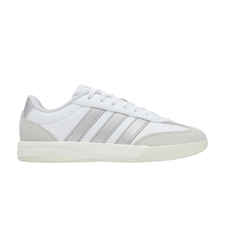 adidas Wmns VL Court FC 'Cloud White Silver Metallic Grey' — Cloud White/Silver Metallic/Grey One