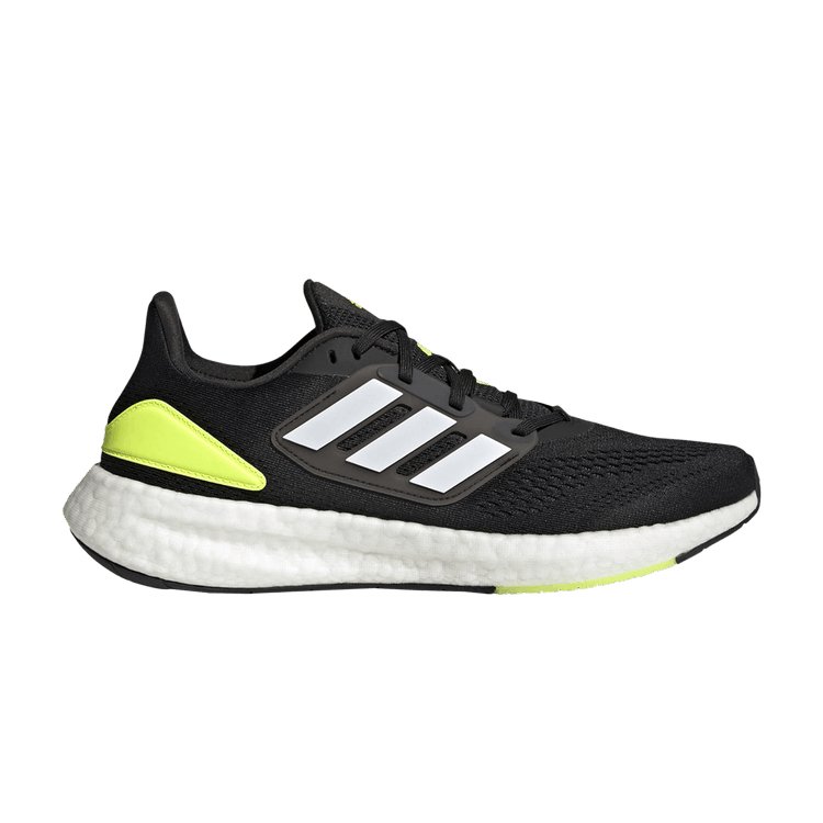 Adidas PureBoost 22 'White Solar Yellow' — Core Black/Cloud White/Solar Yellow
