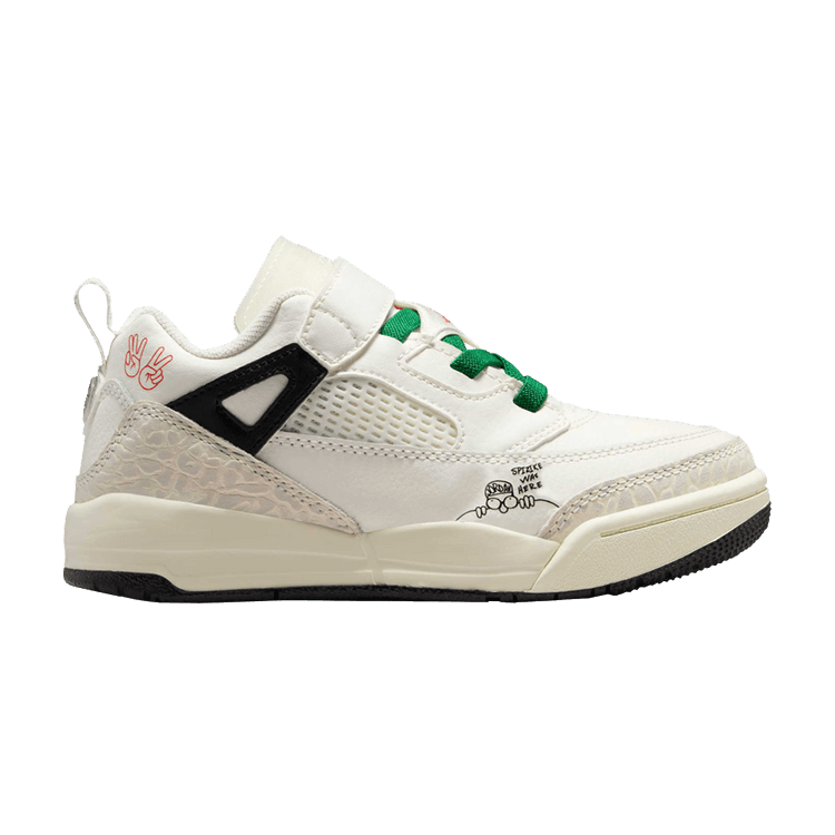 Air Jordan Spizike Low PS 'Spizike Was Here' — Sail/Black/Pine Green/Orange