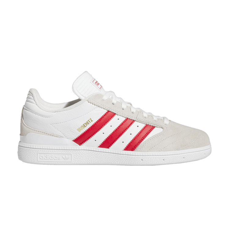 adidas Busenitz 'White Scarlet' — Cloud White/Better Scarlet/Gold Metallic