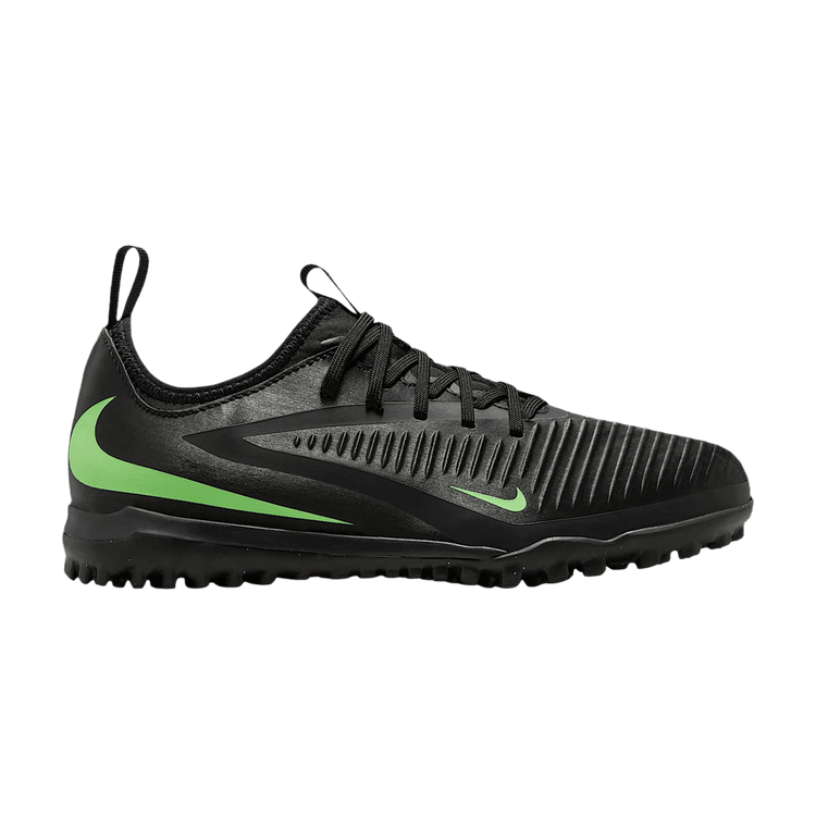 Nike Jr. Phantom 6 Low Academy Turf GS 'Black Illusion Green' — Black/Black/Illusion Green