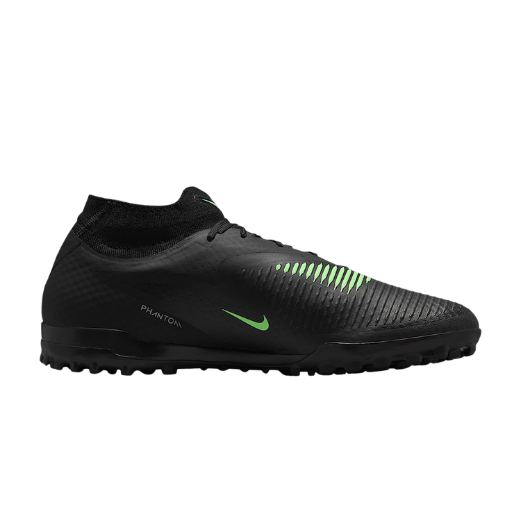 Nike Phantom 6 High Academy TF 'Black Illusion Green' — Black/Black/Illusion Green