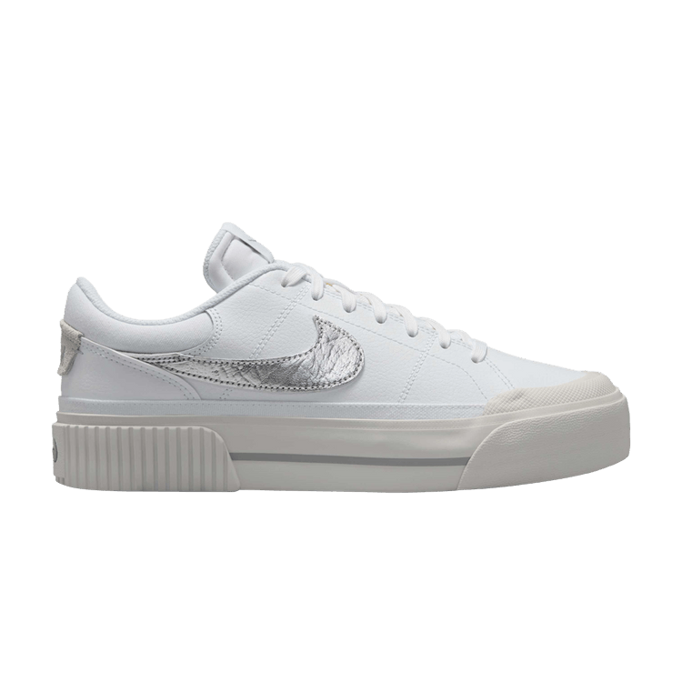 Nike Wmns Court Legacy Lift 'White Metallic Silver' — White/Light Bone/Photon Dust/Metallic Silver