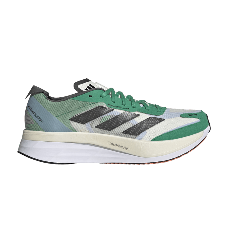 adidas Adizero Boston 11 'Court Green' — White Tint/Core Black/Court Green