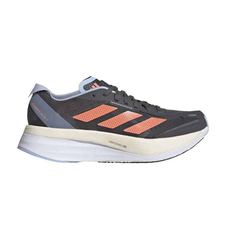 Adidas Wmns Adizero Boston 11 'Grey Coral Fusion' — Grey Six/Coral Fusion/Blue Dawn