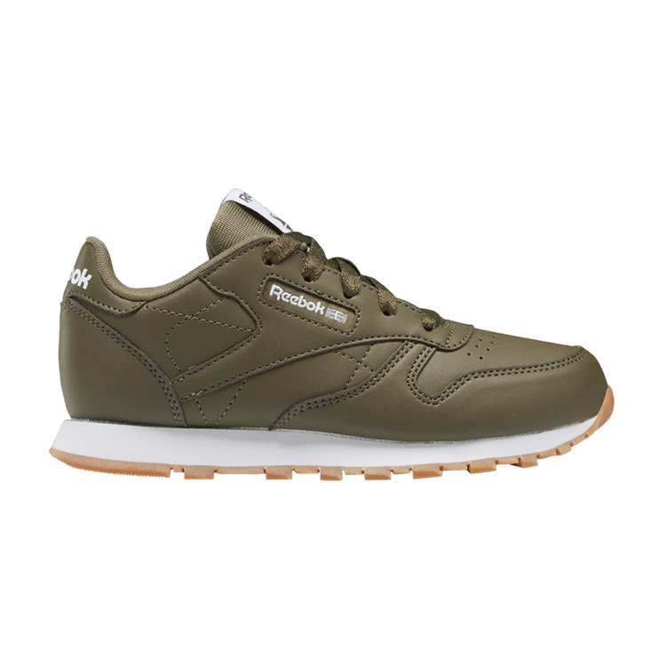 Reebok Classic Leather Little Kid 'Army Green' — Army Green/Army Green/Army Green