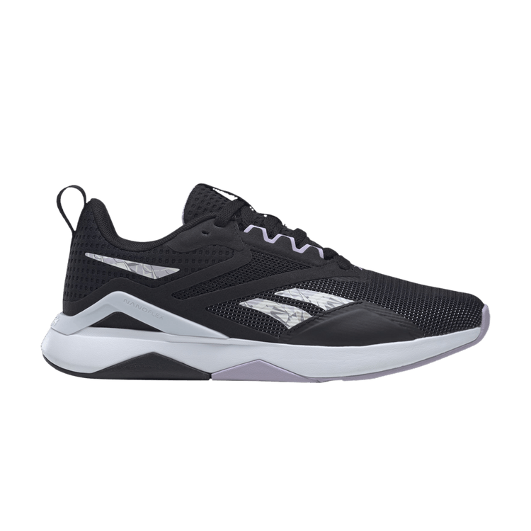 Reebok Wmns Nanoflex TR 2.0 'Black Purple Oasis' — Core Black/Footwear White/Purple Oasis