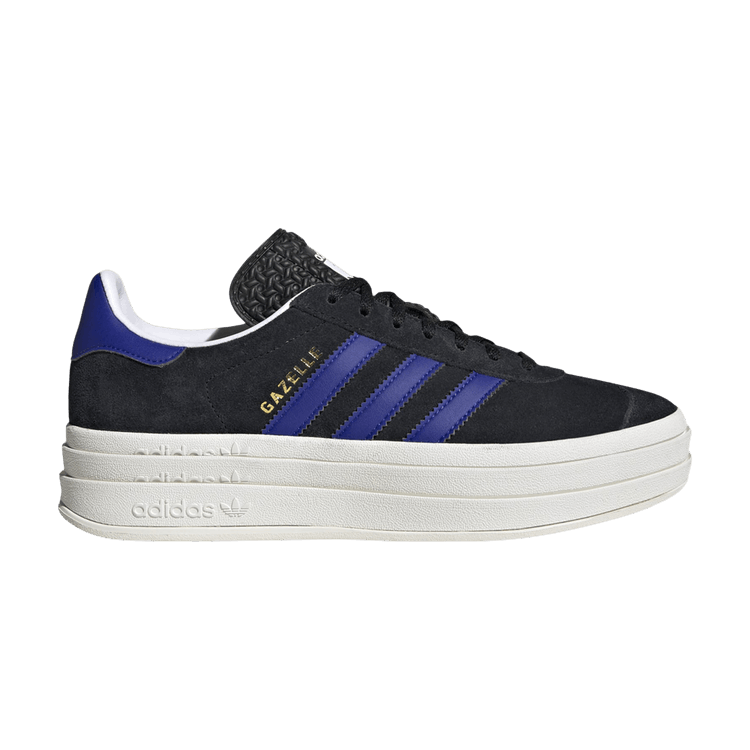 adidas Wmns Gazelle Bold 'Black Lucid Blue' — Core Black/Lucid Blue/Gold Metallic