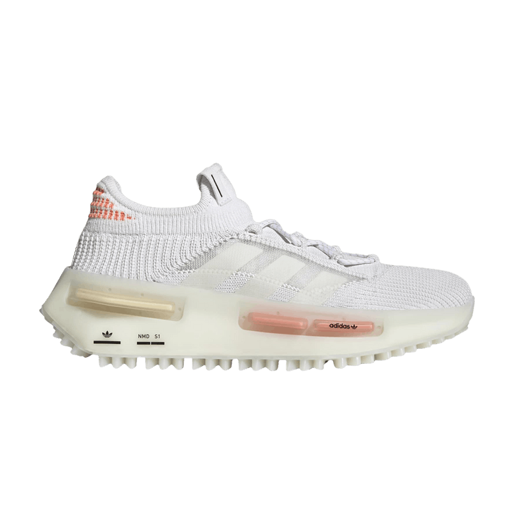 adidas Wmns NMD_S1 'White Coral Fusion' — Cloud White/Off White/Coral Fusion