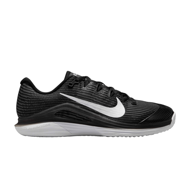 Wmns NikeCourt Air Zoom Vapor 12 Clay 'Black White' — Black/Dark Smoke Grey/White