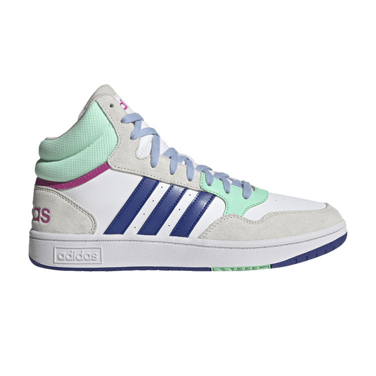 Adidas Hoops 3.0 Mid 'White Lucid Blue Mint' — Cloud White/Lucid Blue/Pulse Mint