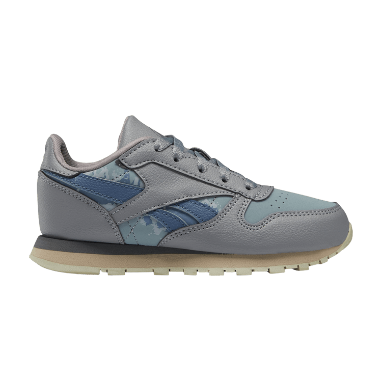 Jurassic World x Reebok Classic Leather Little Kid 'Blue and Beta' — Pure Grey 5/Teal Fog/Brave Blue
