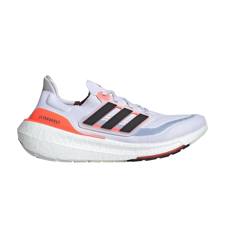 adidas UltraBoost Light 'White Solar Red' — Cloud White/Core Black/Solar Red