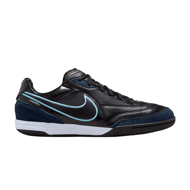 Nike Tiempo Streetgato IC Low 'Black Ice Blue' — Black/Ice Blue/Obsidian