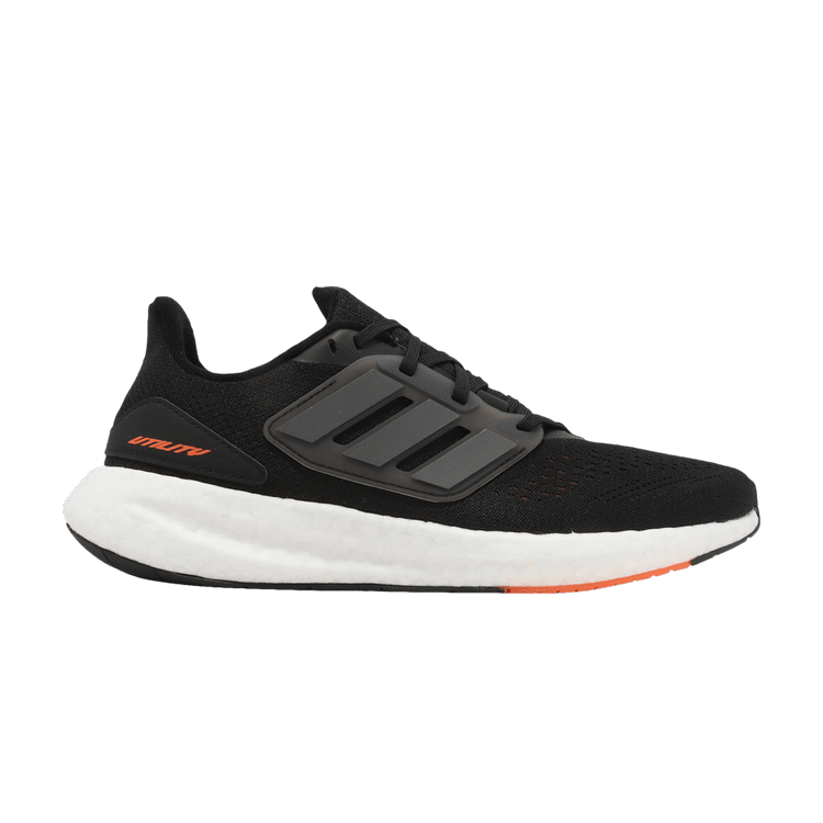 Adidas PureBoost 22 'Black Semi Orange' — Core Black/Iron Metallic/Semi Orange