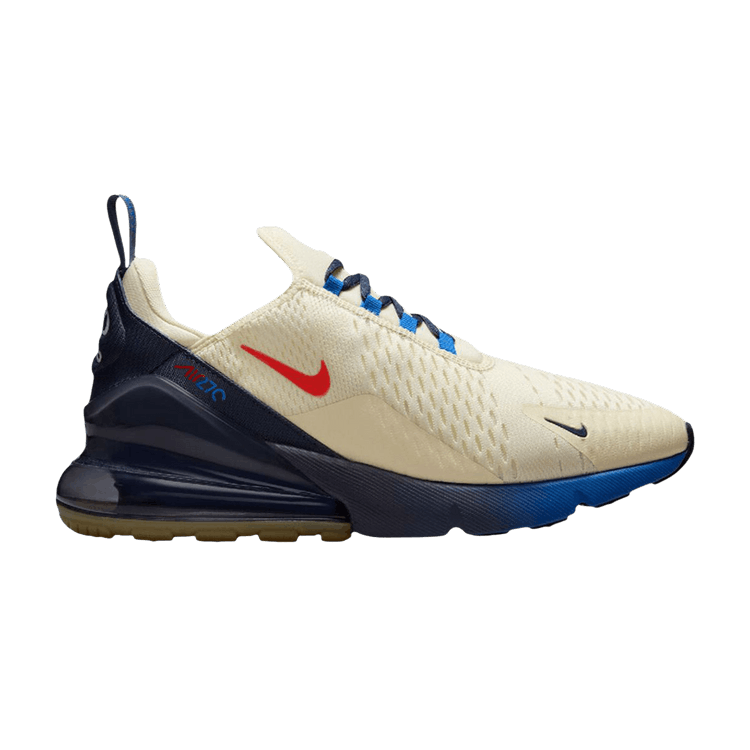 MLB x Nike Air Max 270 'City Connect Pack - Los Angeles Dodgers' — Coconut Milk/Chile Red/Thunder Blue