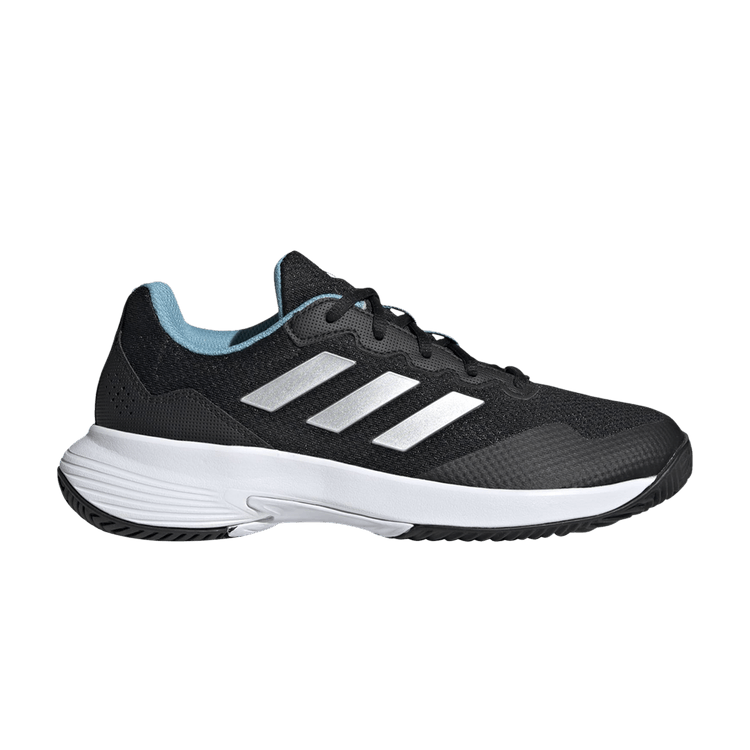Adidas Wmns GameCourt 2.0 'Black Preloved Blue' — Core Black/Silver Metallic/Preloved Blue