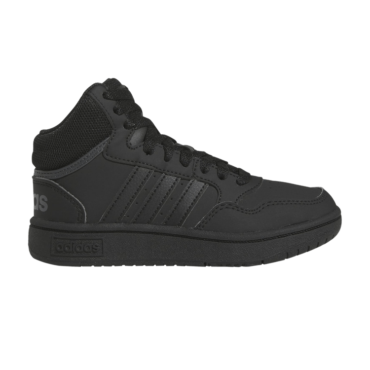 Adidas Hoops Mid J 'Black Grey' — Core Black/Core Black/Grey Six