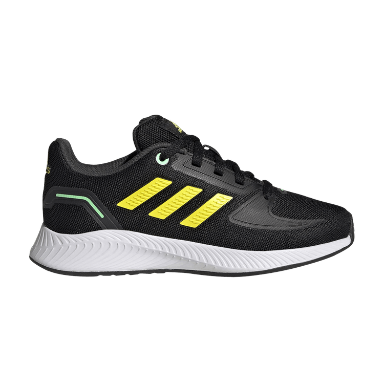 Adidas Runfalcon 2.0 Big Kid 'Black Beam Yellow' — Core Black/Beam Yellow/Beam Green