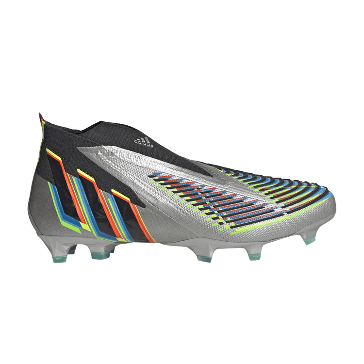 Adidas Predator Edge+ FG 'Silver Metallic Black' — Silver Metallic/Core Black/Team Solar Green