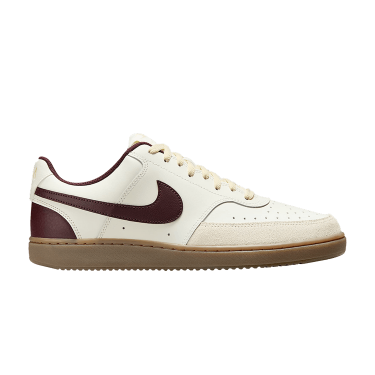 Nike Court Vision Low 'Sail Burgundy Crush' — Sail/Light Khaki/Gum Dark Brown/Burgundy Crush